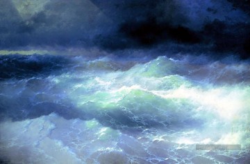 Ivan Aivazovsky entre les vagues Paysage marin Peinture à l'huile
